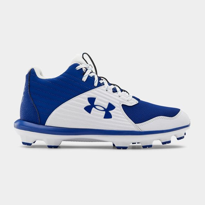 Under Armour Yard Mid TPU - Panske Baseballová Obuv - Kráľovská Modrá/Biele